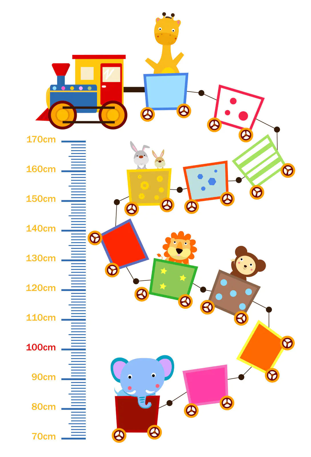 Cartoon Animal Wall Stickers for Kids' Room Decor