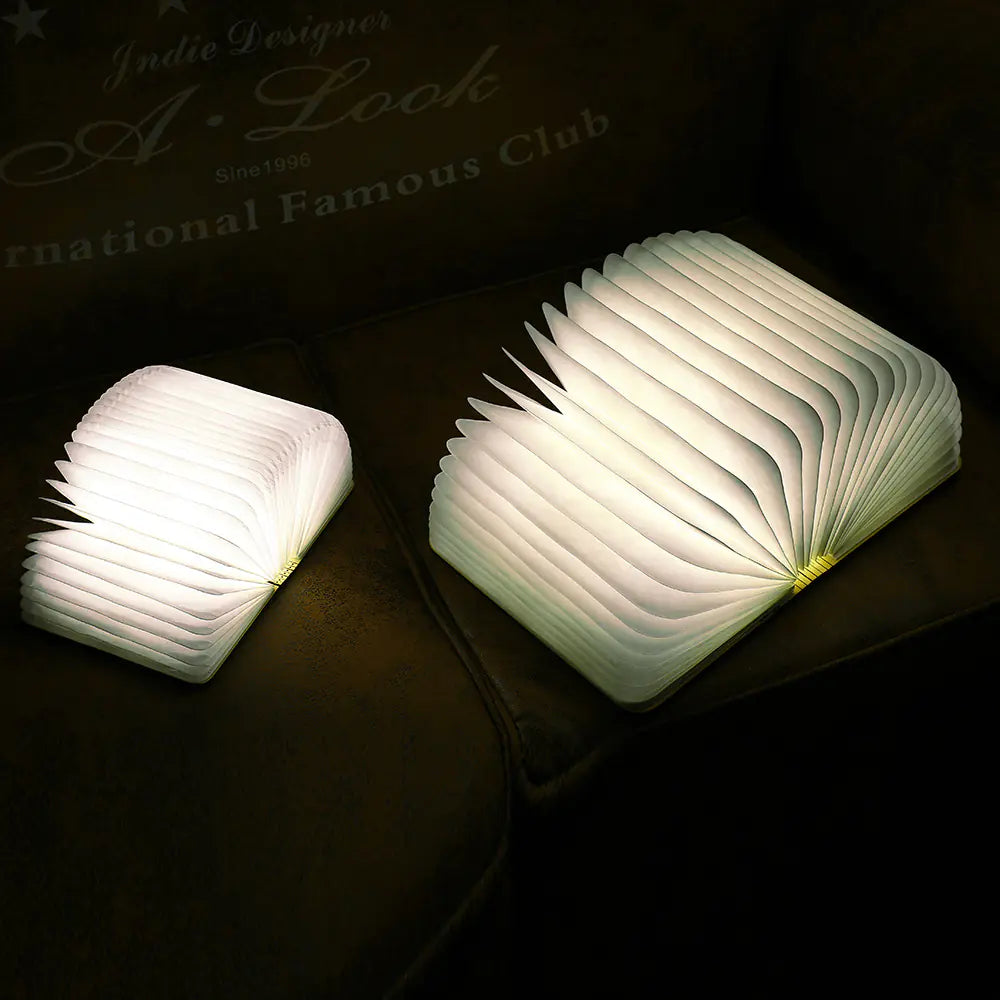 Foldable Book Lamp with Illuminating Design