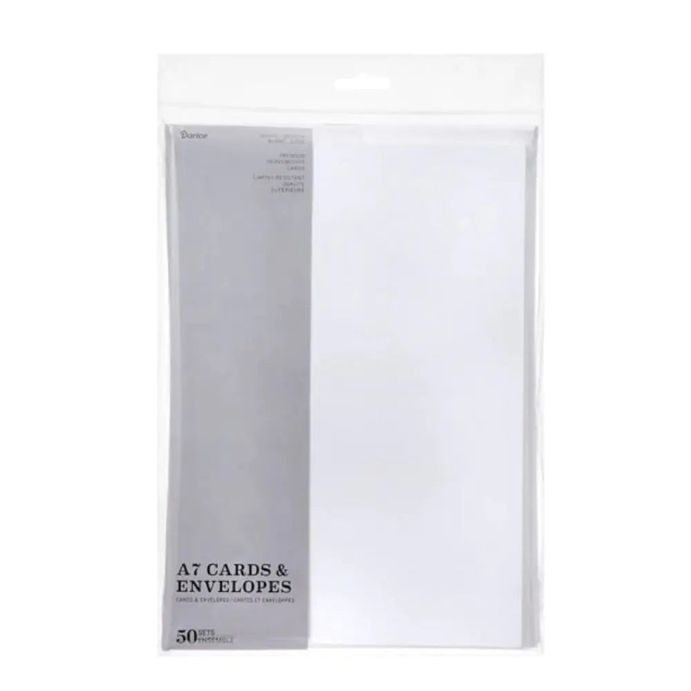 Darice A7 Cards & Envelopes 50 Sets Ensemble - White