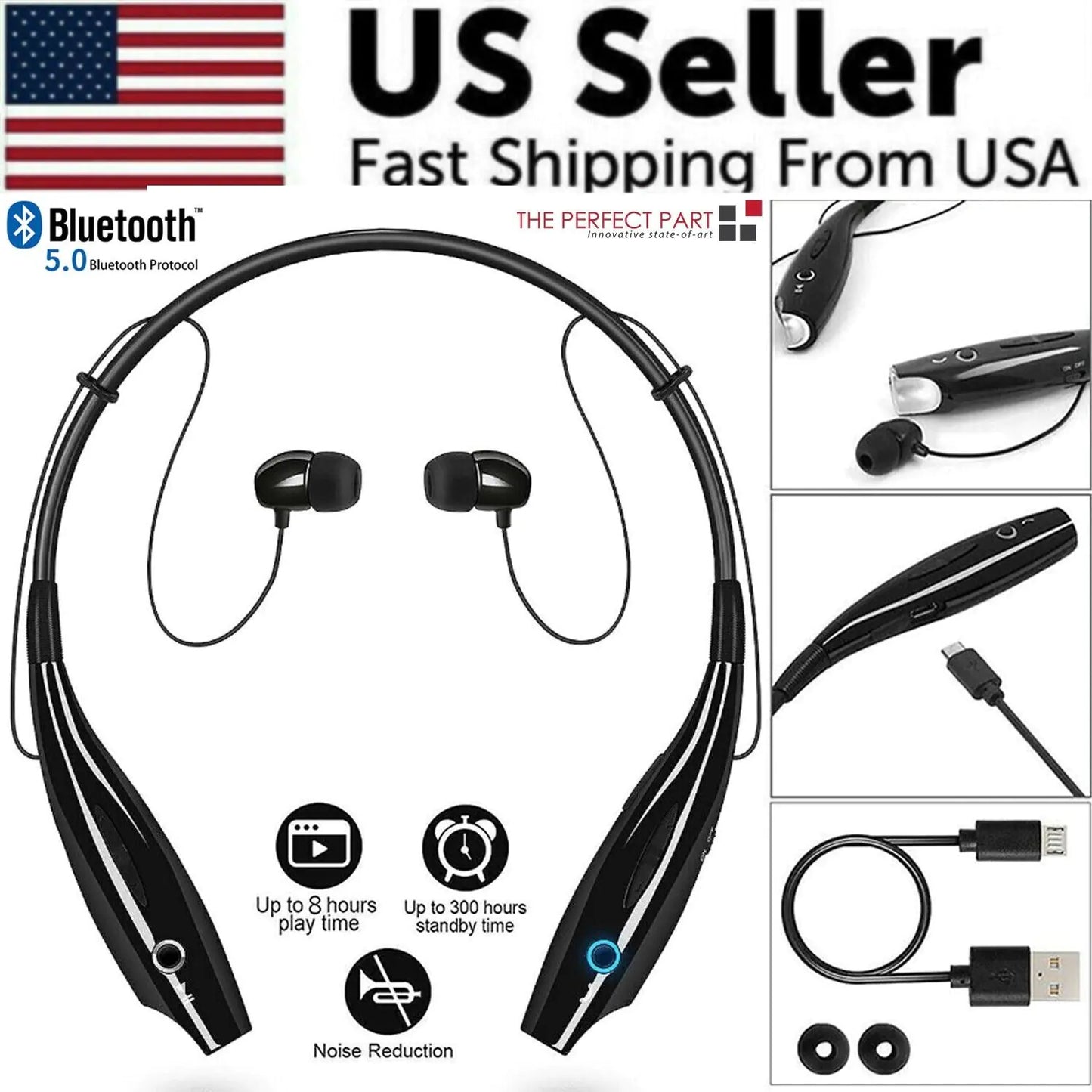 Stereo Wireless Neckband Earphones