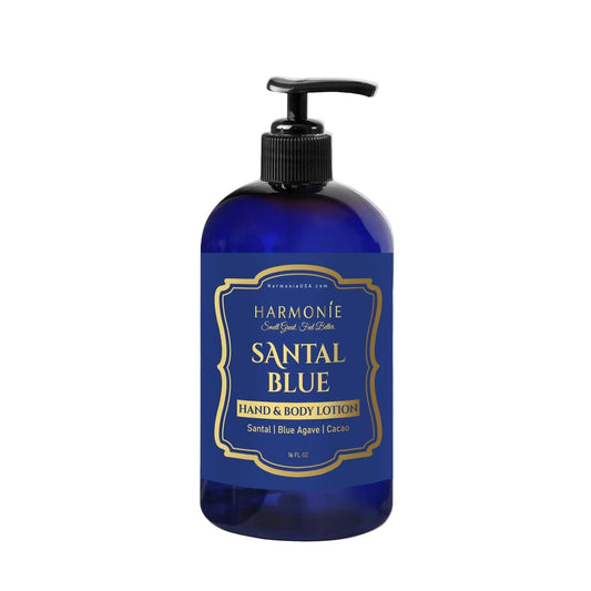Santal Blue Luxury Body Lotion - Natural Skincare | Harmonie
