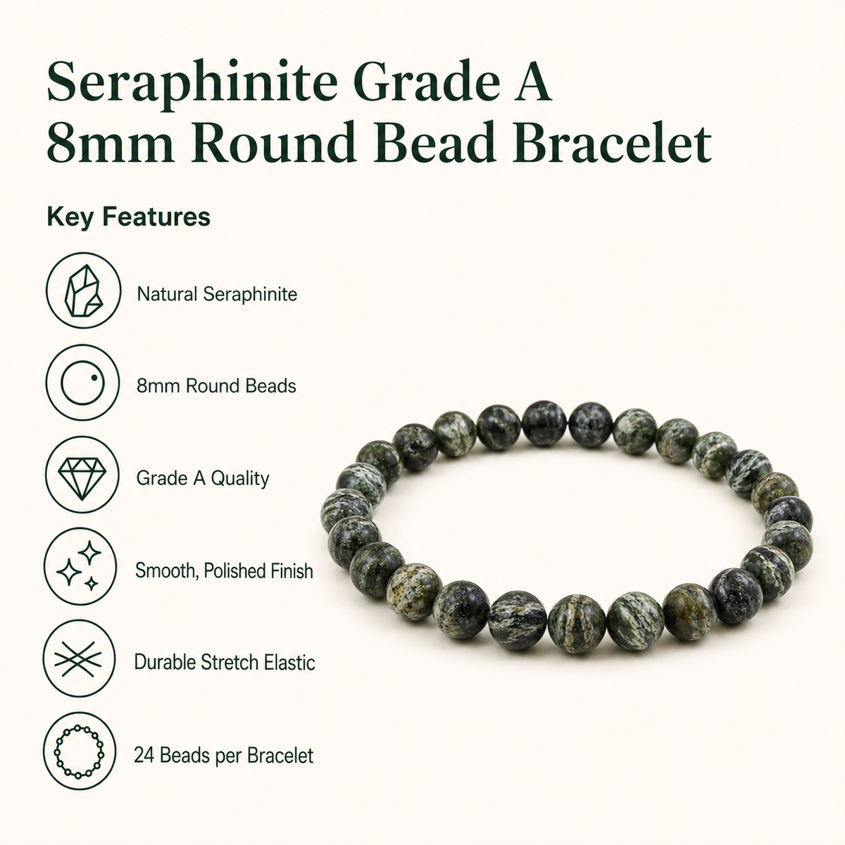 Seraphinite Bracelet (Self-Healing and Passion)