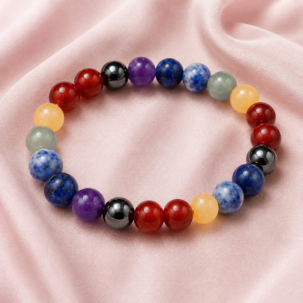 7 Chakra Bracelet, Chakra Crystals Bracelet, Yoga Reiki Healing Crystal Bracelet