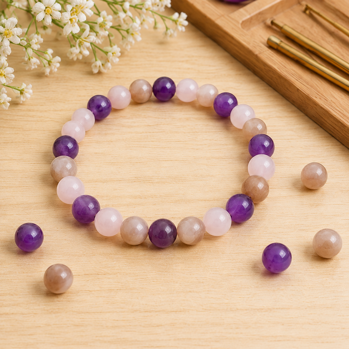 Improve SLEEP Bracelet Crystal Bracelet (Emotional Stress, Meditation )