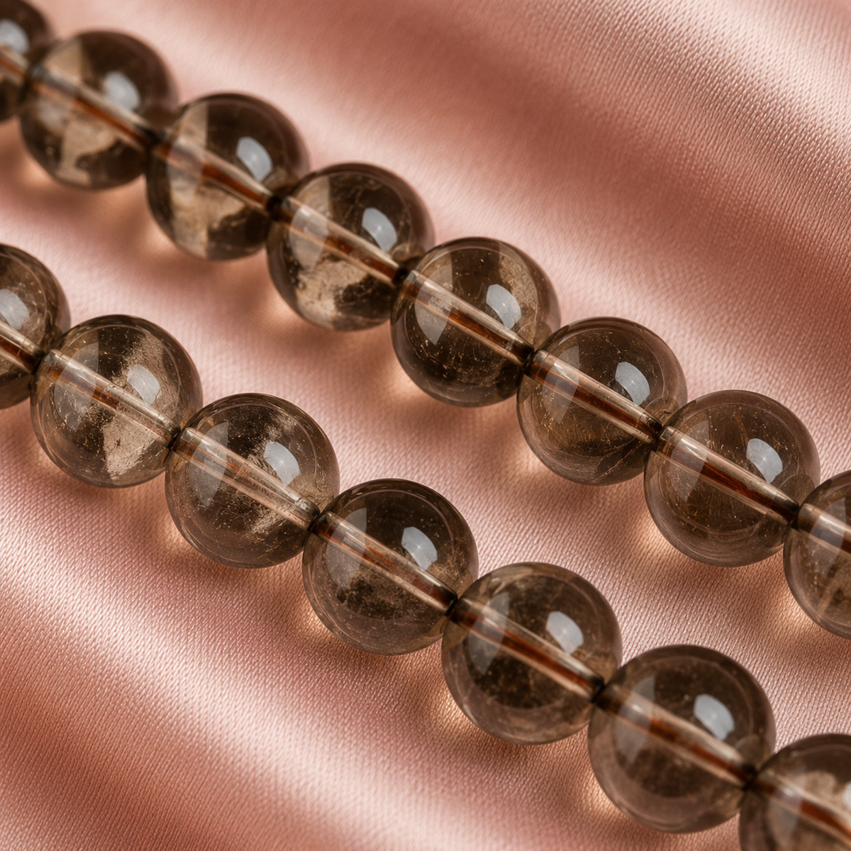 Smokey Quartz Bracelet | Smoky Quartz Bead Bracelet (Depression and Abundance)