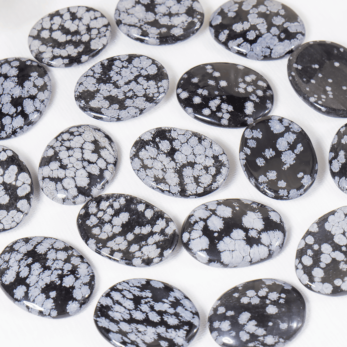 Snowflake Obsidian Pocket Stones (Angelic Communication and Past Life Recall)