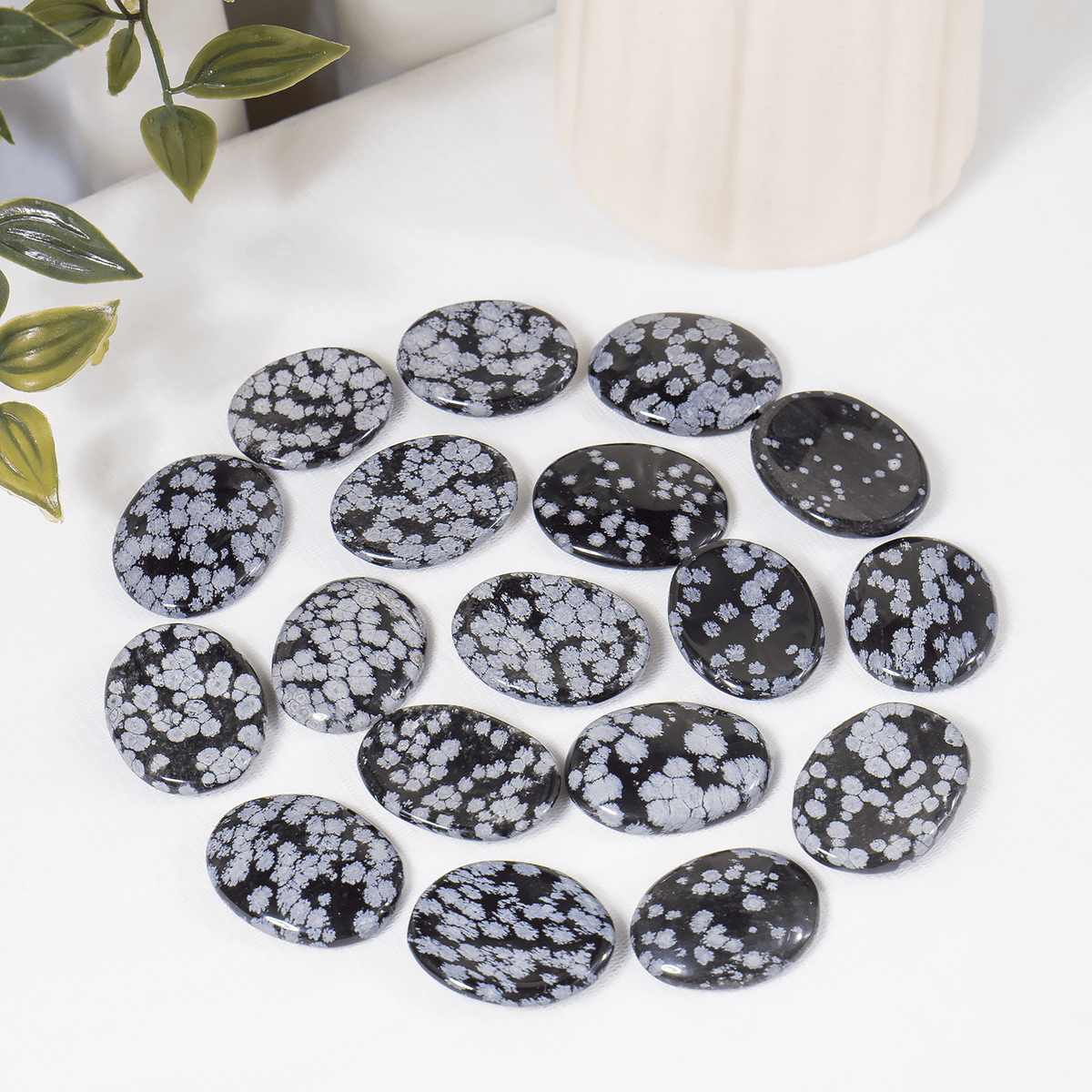 Snowflake Obsidian Pocket Stones (Angelic Communication and Past Life Recall)