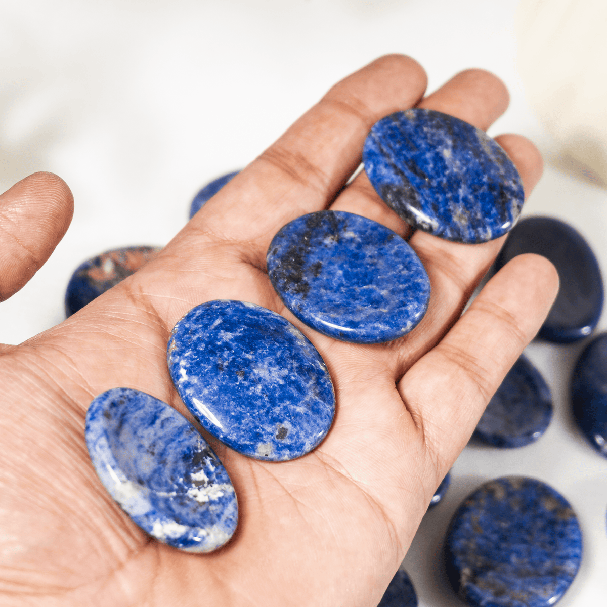 Sodalite Pocket Stones (Meditation and Self-Acceptance)