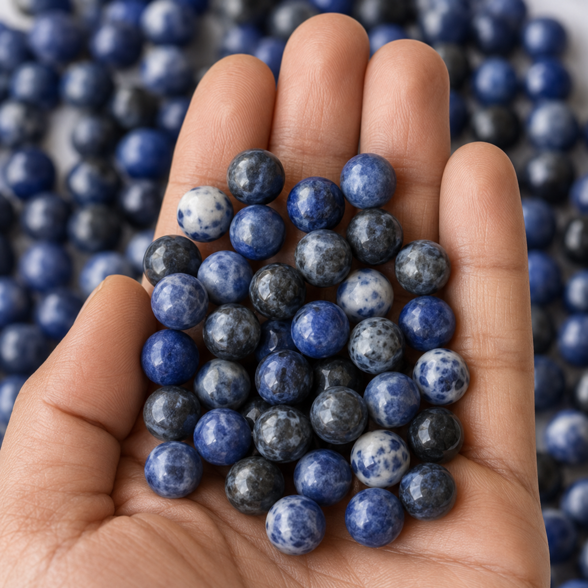 Sodalite Beads, Natural Round Crystal Beads 4mm to 12mm