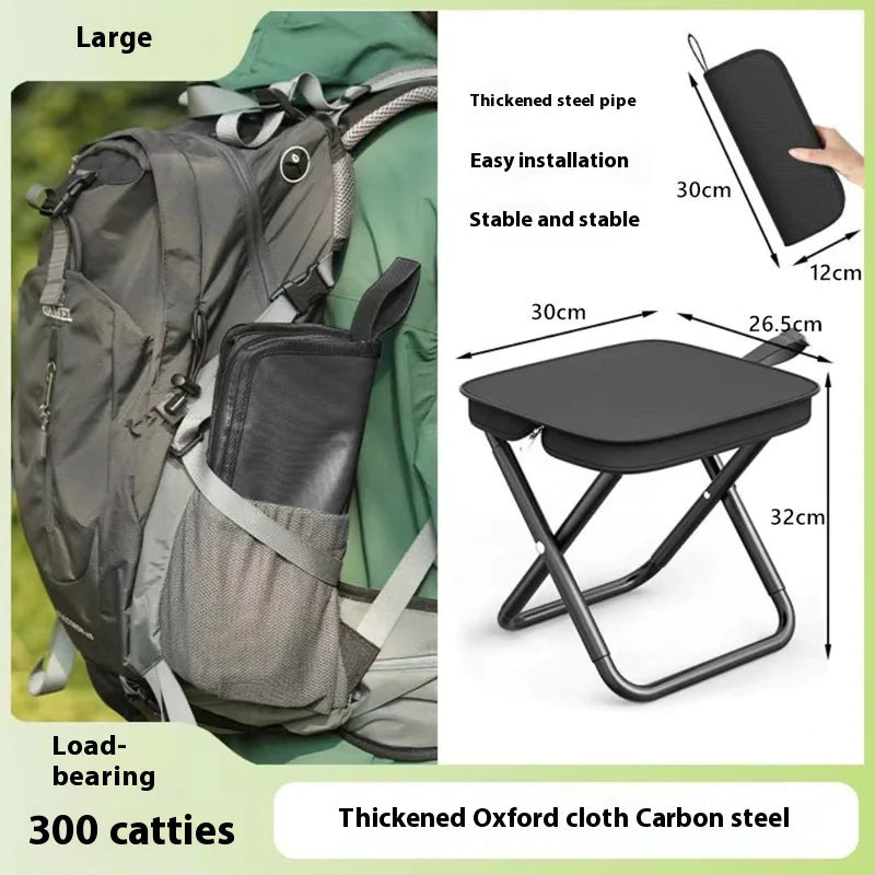 Portable Outdoor Folding Pocket Stool | Portable Outdoor Folding Pocket Chair | Camping chair | Hiking Chair– Compact & Lightweight Seat