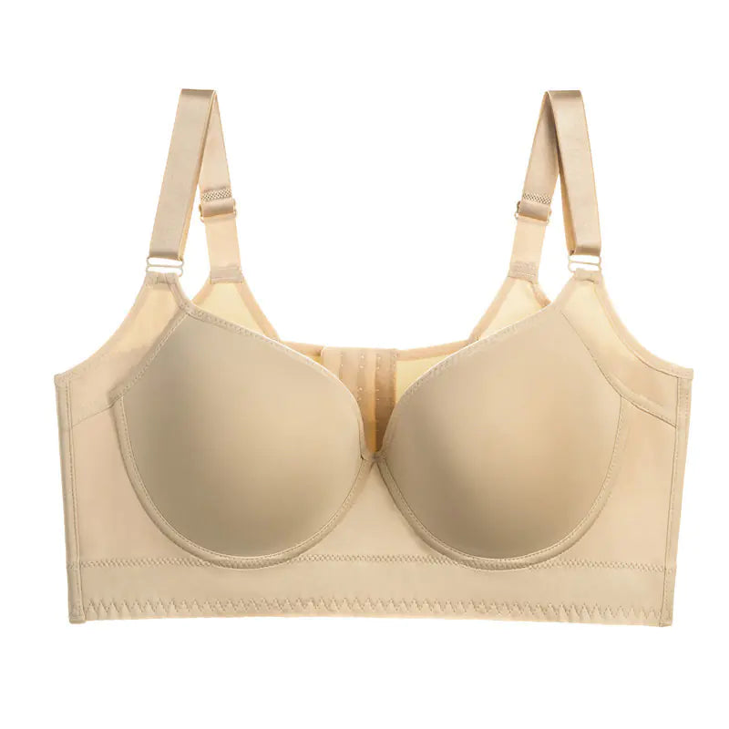 Seamless Deep V Underwire Bra for Full Bust Support - Lingerie