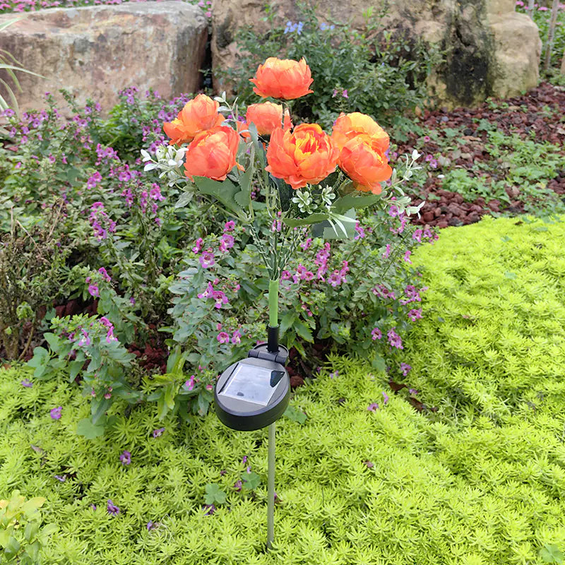 Solar LED Peony Garden Light for Outdoor Decoration - 888