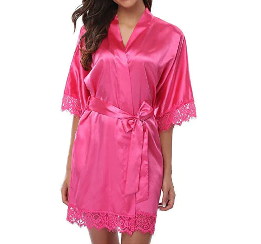 Plus Size Silk Feel Nightgown and Lingerie Set