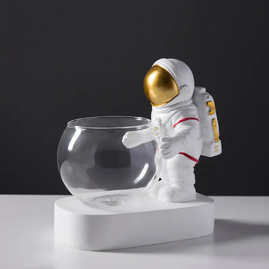 Creative Astronaut Hydroponic Glass Vase Decor