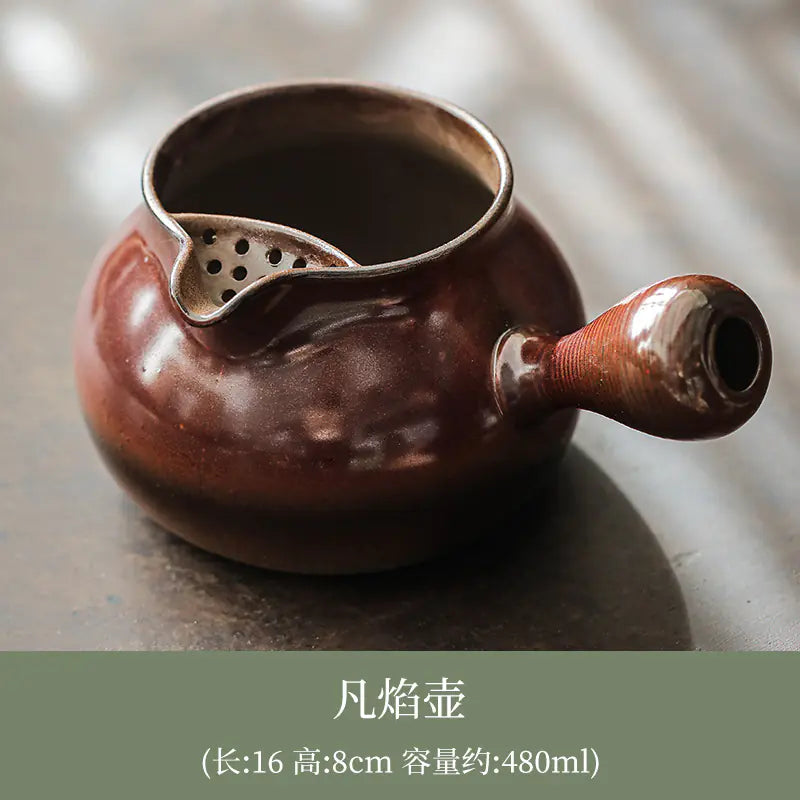 Automatic Electric Tea Pot Set with Walnut Wood