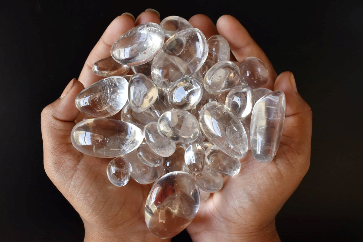 Crystal Quartz Tumbled Crystals (Dispelling Negative Energy and Dreams)