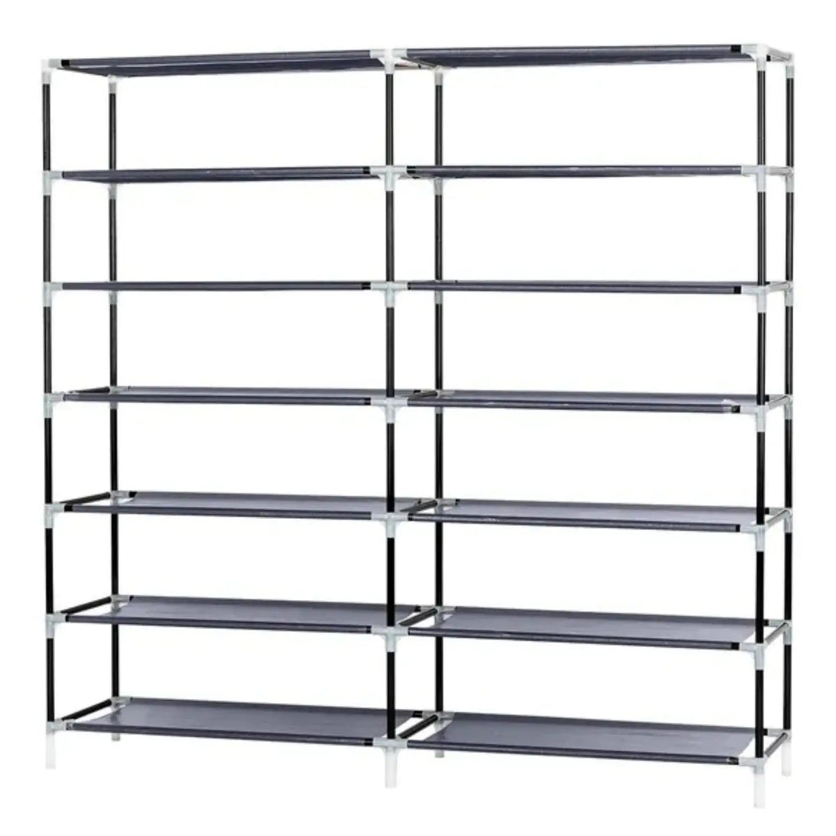 7 Tiers Portable Shoe Rack Closet Fabric Cover Shoe Storage Organizer Cabinet