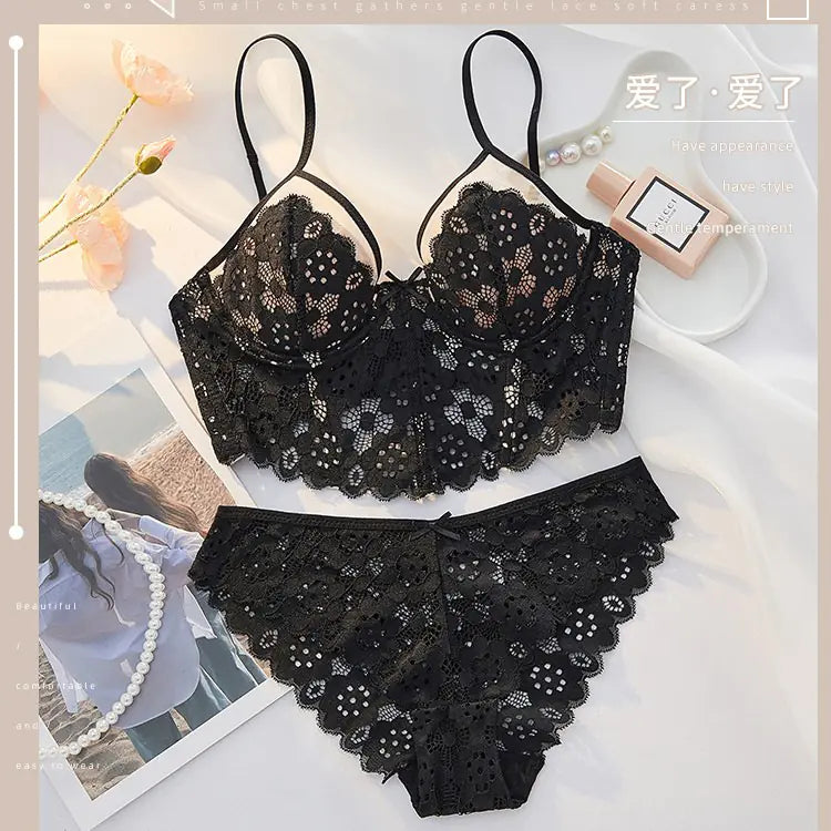 French Ultra-Thin Women's Bra Set for Summer - Lingerie