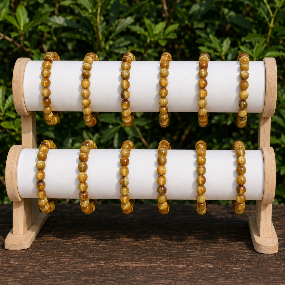 Yellow Heated Tiger Cats Eye Bracelet (Prosperity and Creativity)