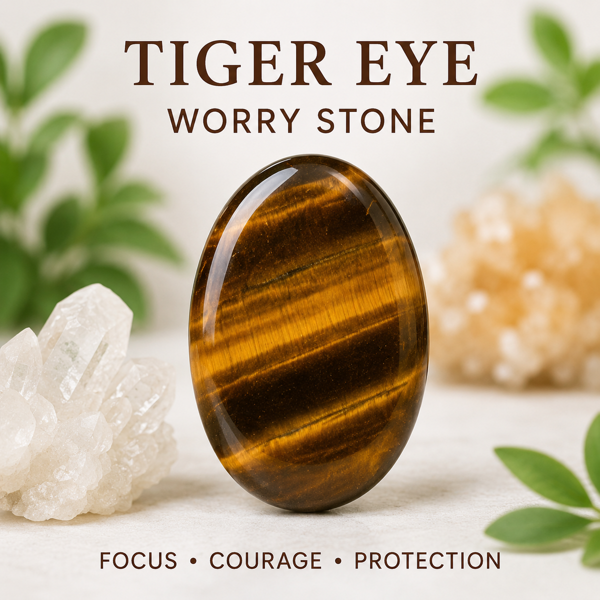 Tiger Eye Pocket Stones (Longevity & Protection)