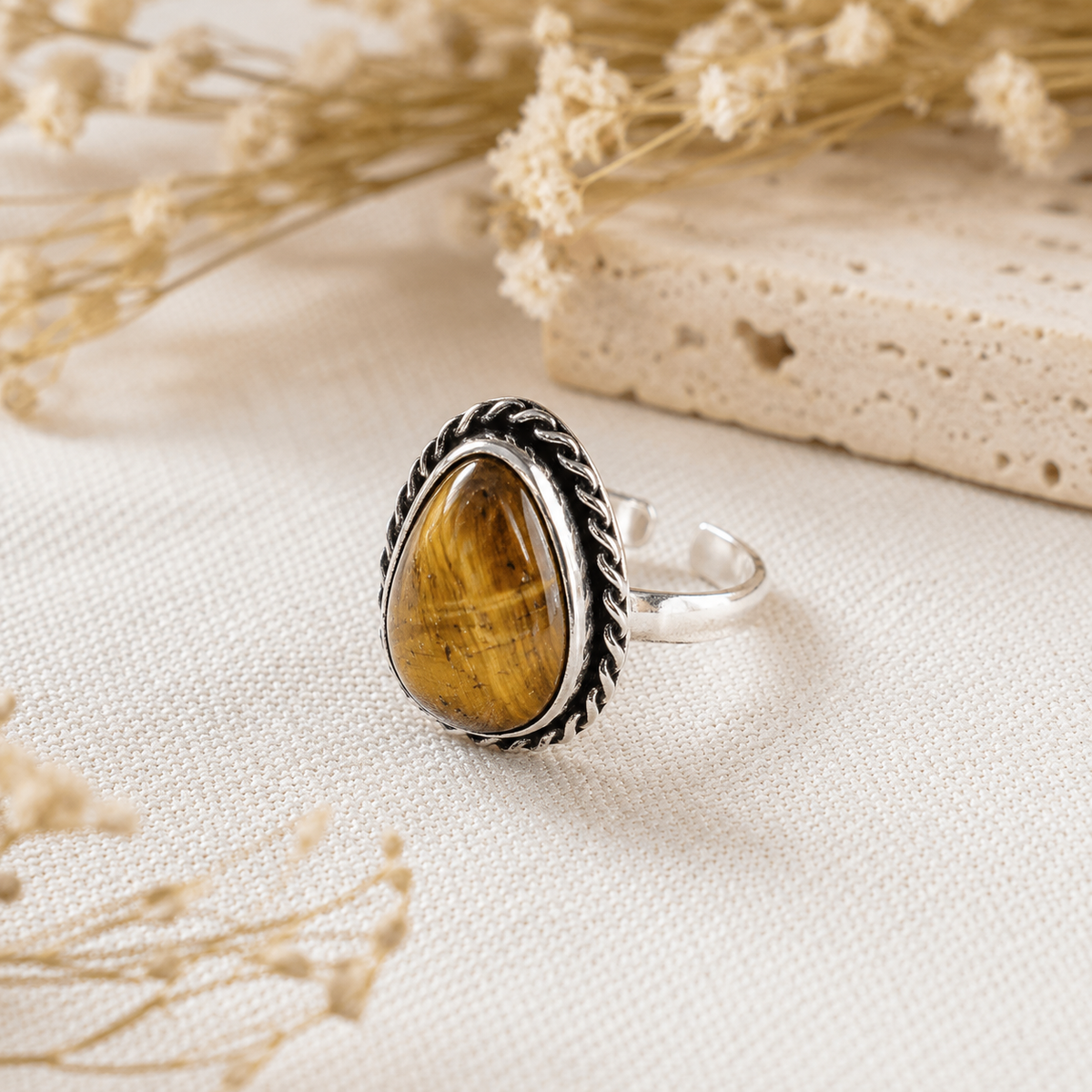 Tiger Eye rings – Gemstone rings Natural Crystal Healing Jewelry Collection