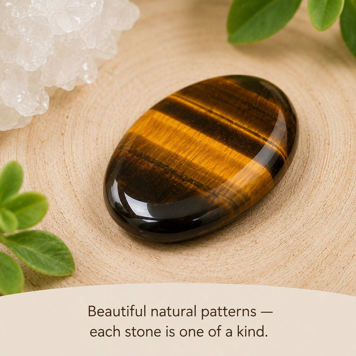 Tiger Eye Pocket Stones (Longevity & Protection)