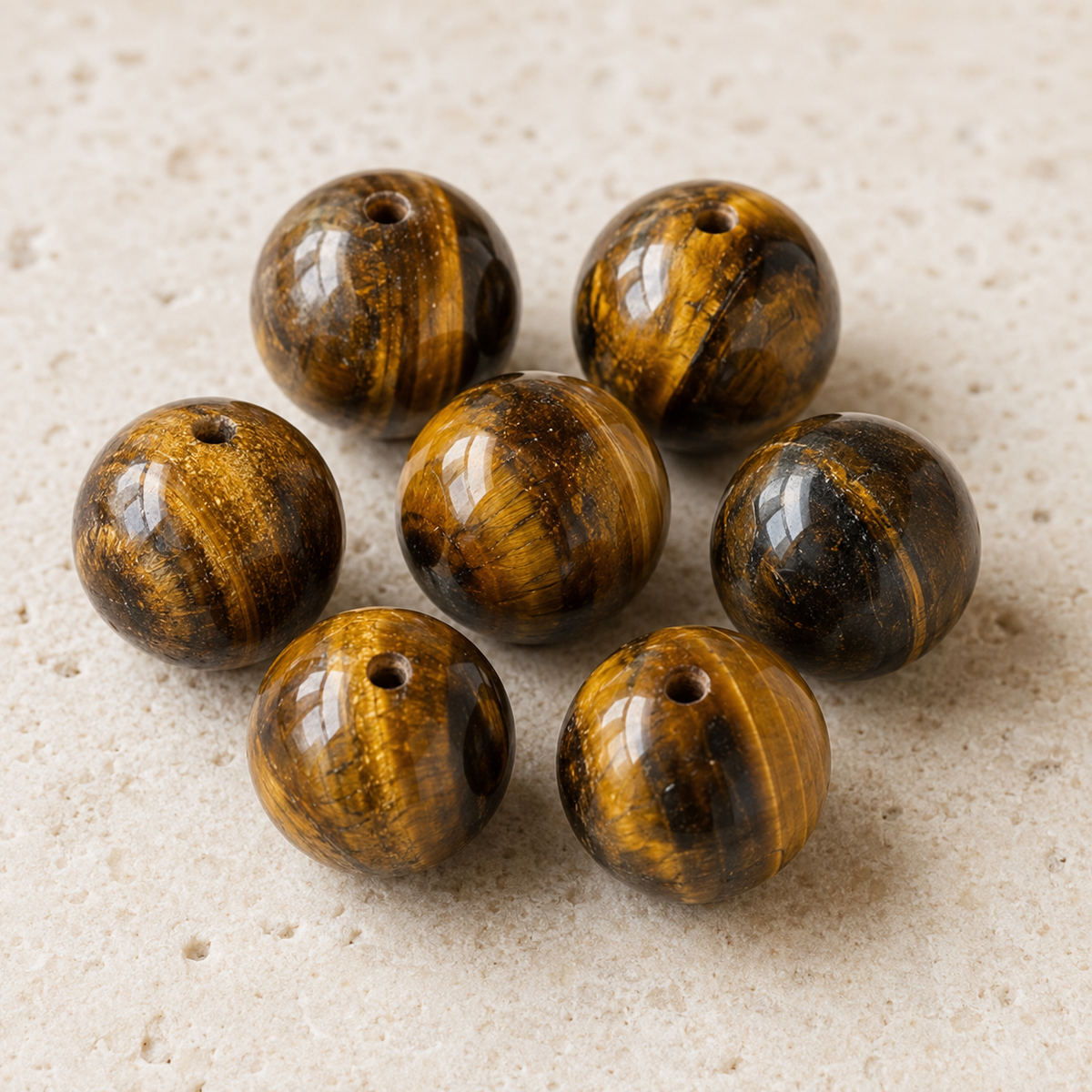 Tiger Eye Beads, Natural Round Crystal Beads 4mm to 16mm