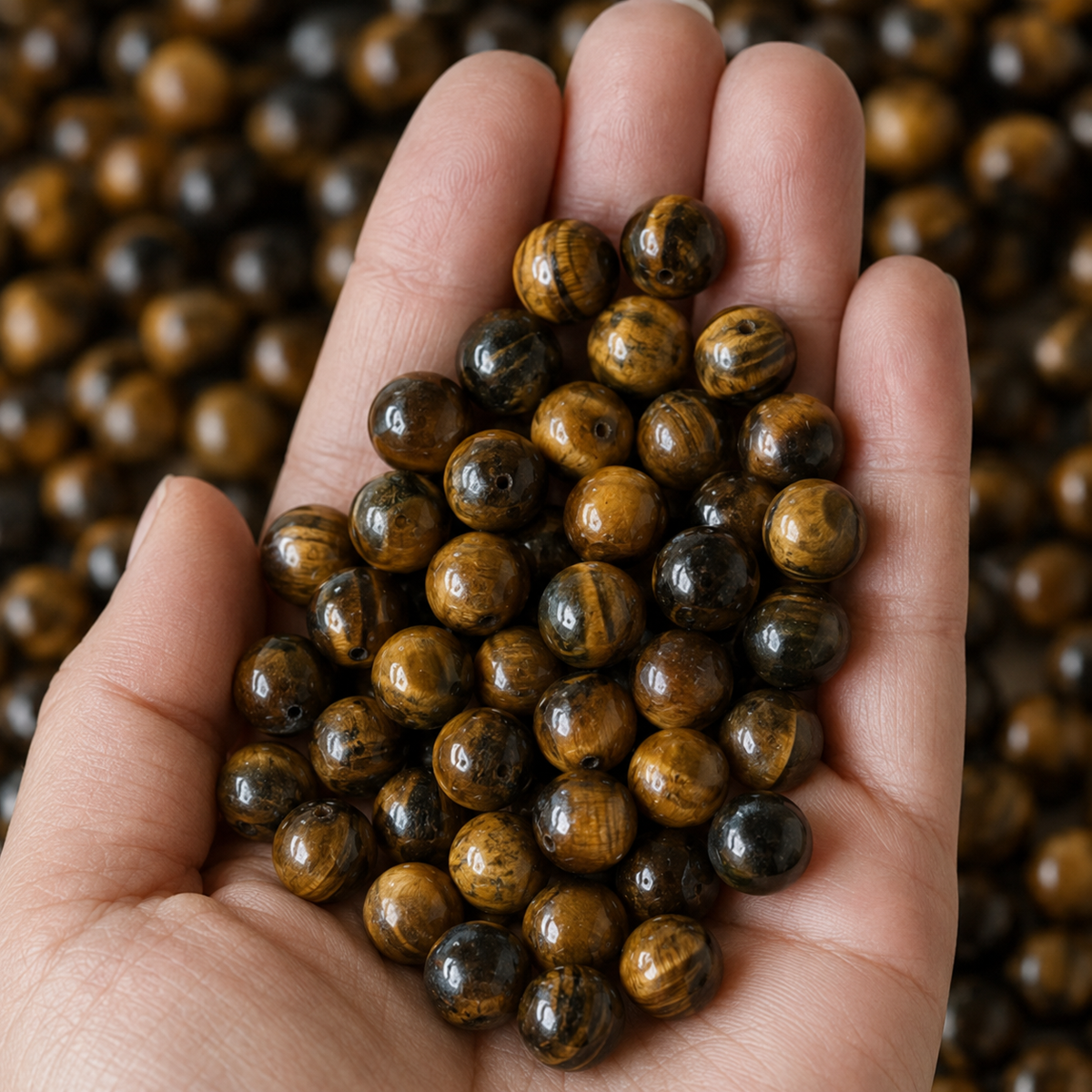 Tiger Eye Beads, Natural Round Crystal Beads 4mm to 16mm