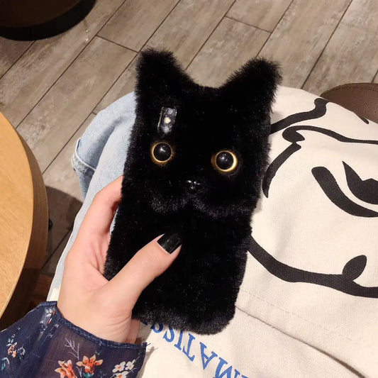 Stylish Realistic Cat Fur Soft Case for iPhone XR/8 Plus