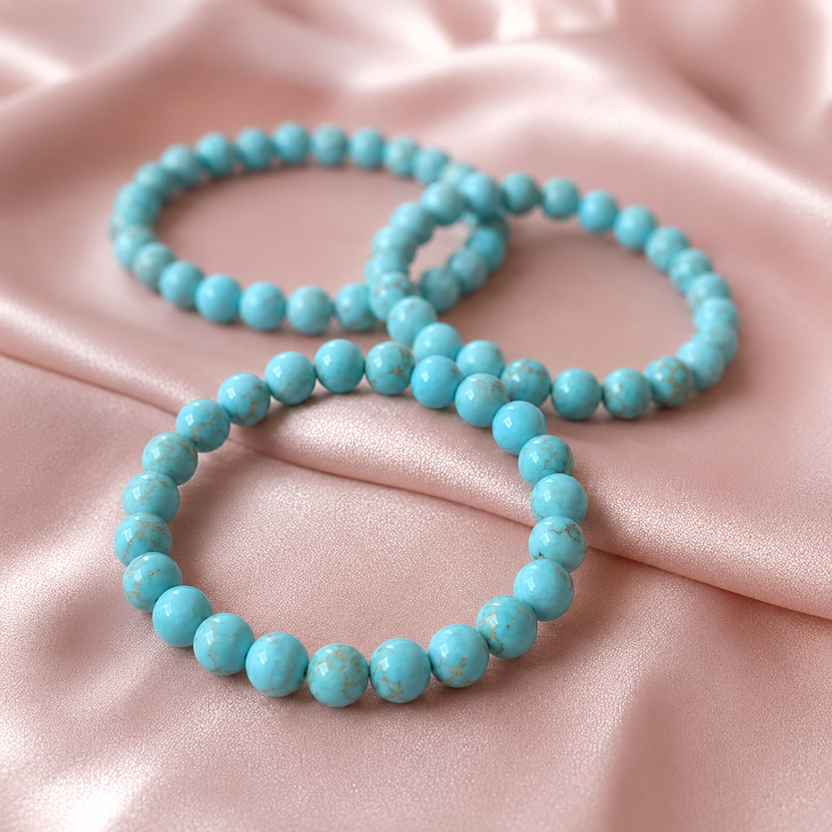 Turquoise Howlite Bracelet | Blue Howlite Bracelet (Dream Recall and Patience)