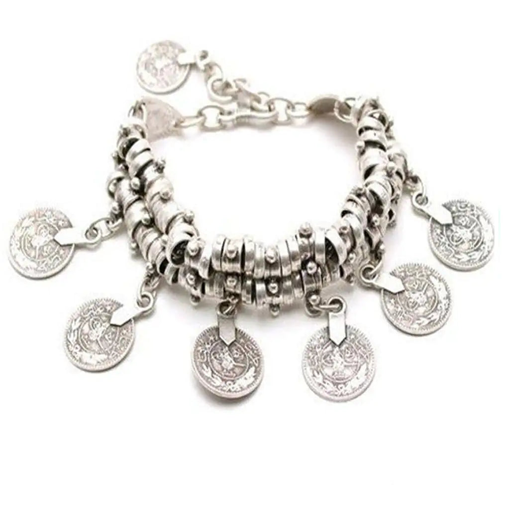 Coin short bracelet and anklet dual purpose