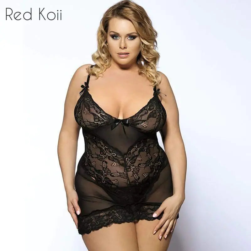 Lace Temptation Transparent Nightgown for Women - Lingerie