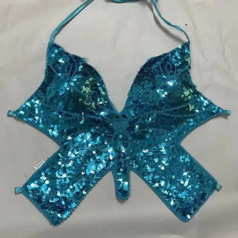 Sequined Butterfly Bra Top - Lingerie