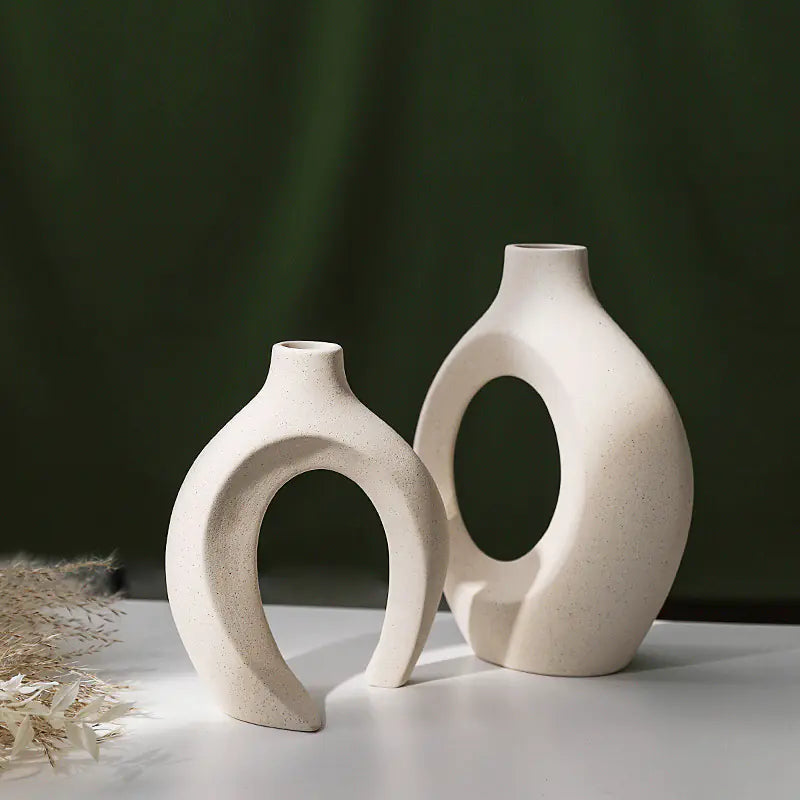 Europäisches Keramikvasen-Set – minimalistisches Wohndekor