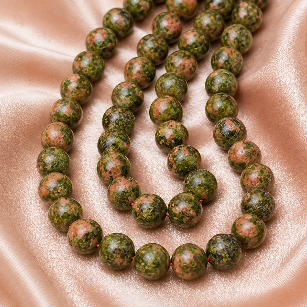 Unakite Beads, Natural Round Crystal Beads 4mm to 10mm