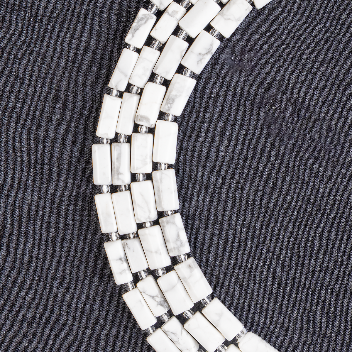 Howlite Gemstone Pipe Bead, Crystal Healing Tube Beads.