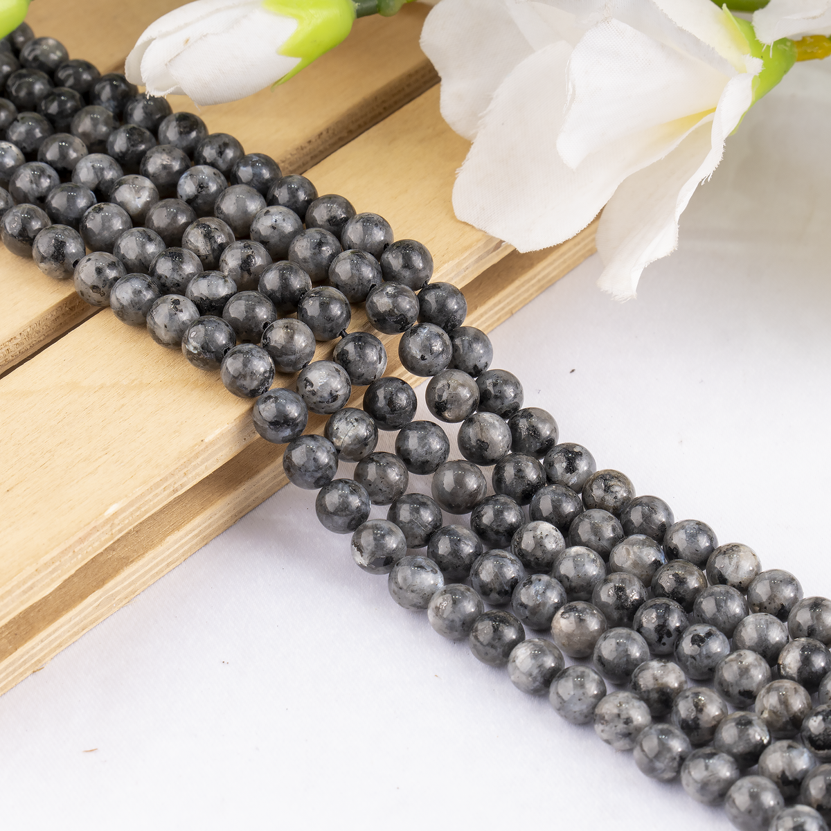 Black Labradorite  Beads, Natural Round Crystal Beads 4mm to 12mm