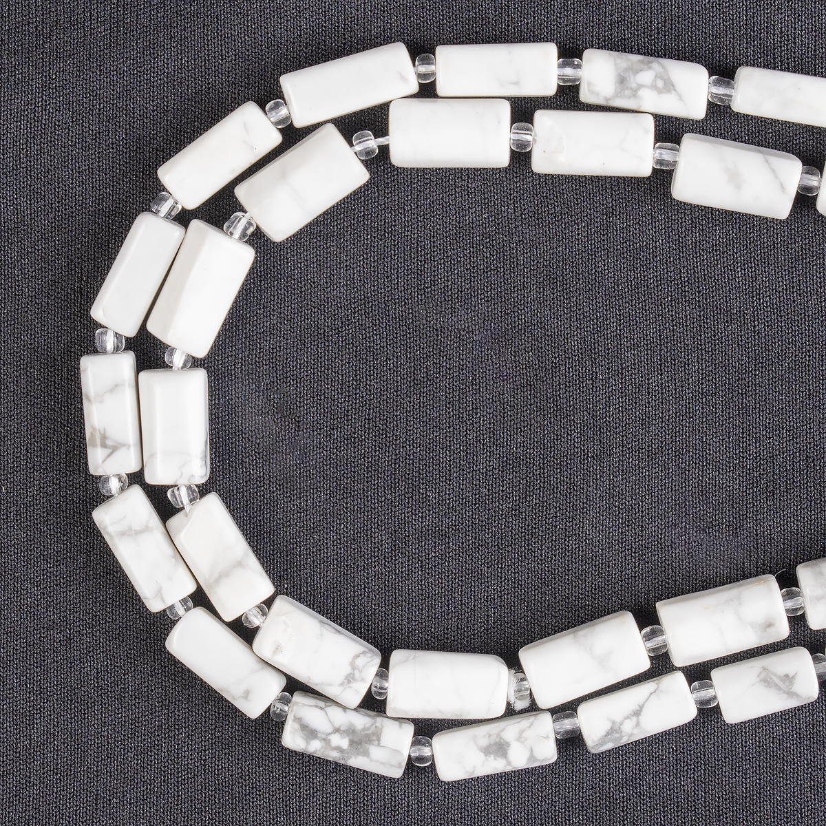 Howlite Gemstone Pipe Bead, Crystal Healing Tube Beads.