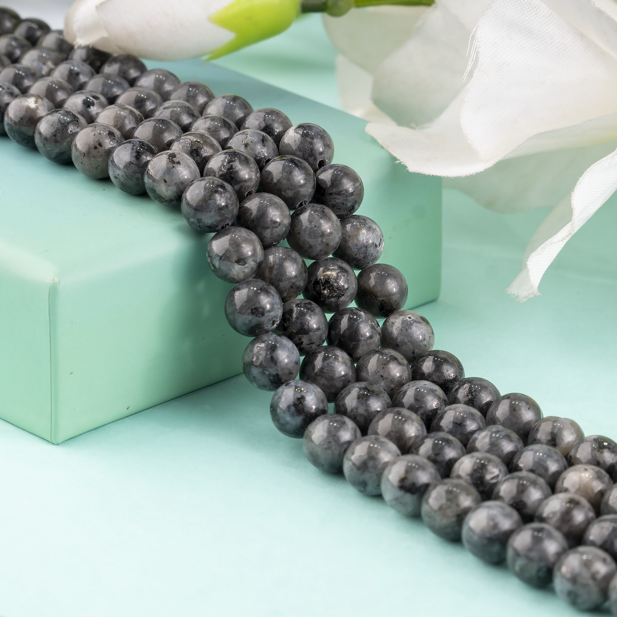 Black Labradorite  Beads, Natural Round Crystal Beads 4mm to 12mm