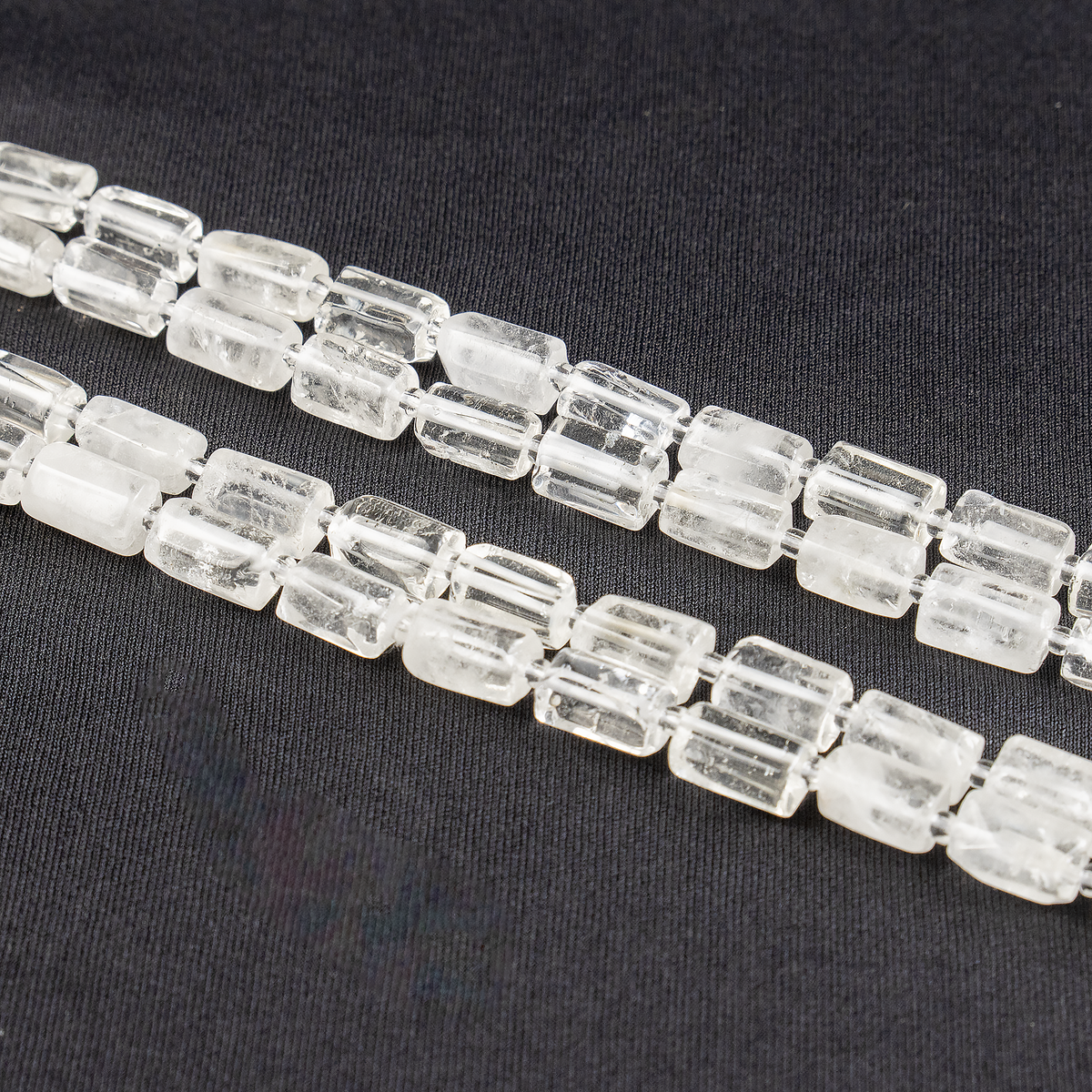 Clear Quartz Gemstone Pipe Bead, Crystal Healing Tube Beads.
