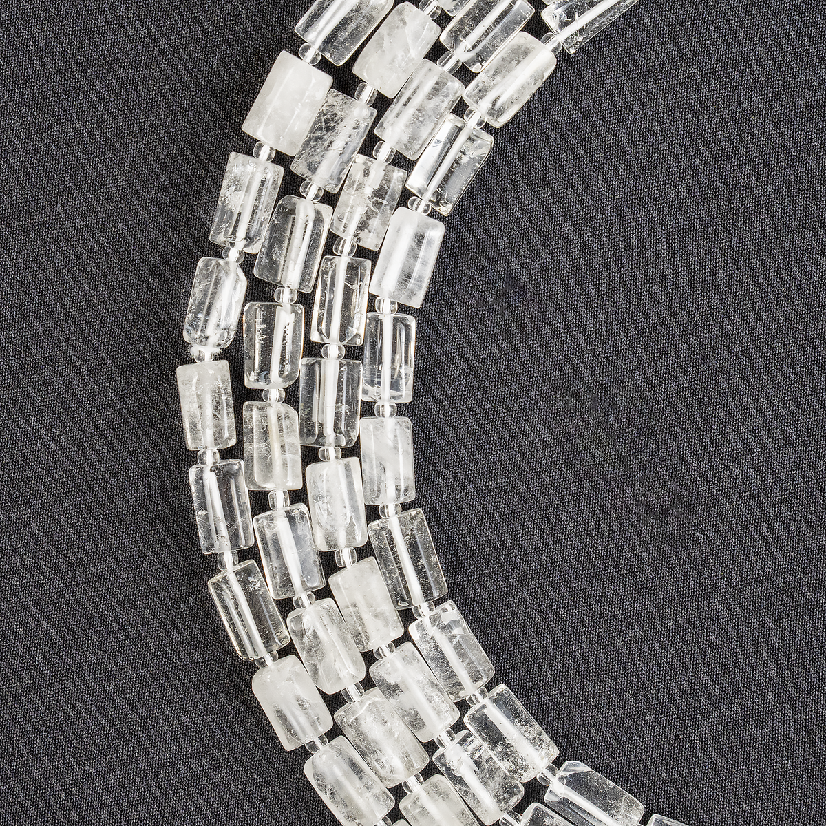Clear Quartz Gemstone Pipe Bead, Crystal Healing Tube Beads.