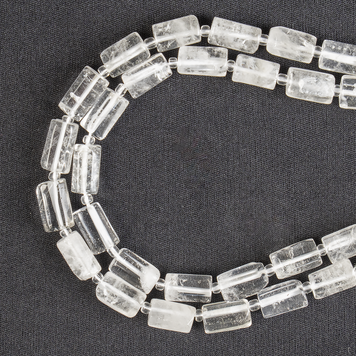 Clear Quartz Gemstone Pipe Bead, Crystal Healing Tube Beads.