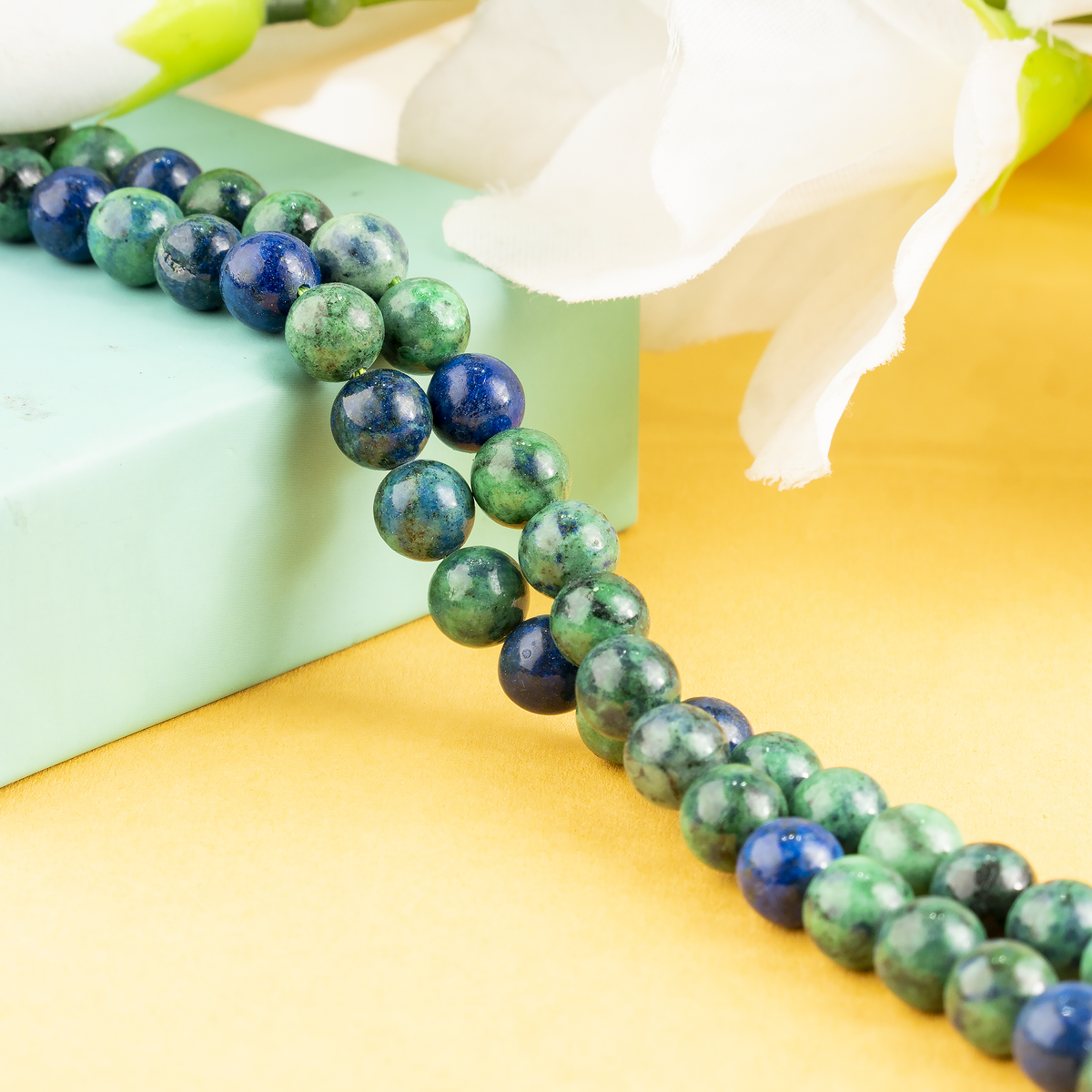 Azurite Malachite Beads, Natural Crystal Round Beads 4mm to 12mm