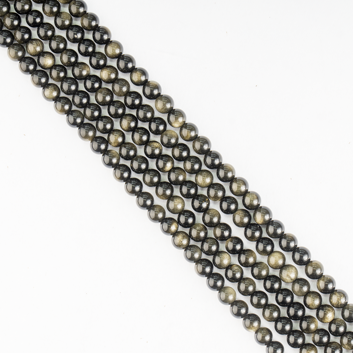Golden Obsidian Beads, Natural Round Crystal Beads 4mm to 12mm