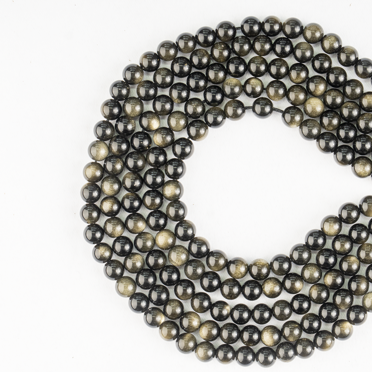 Golden Obsidian Beads, Natural Round Crystal Beads 4mm to 12mm