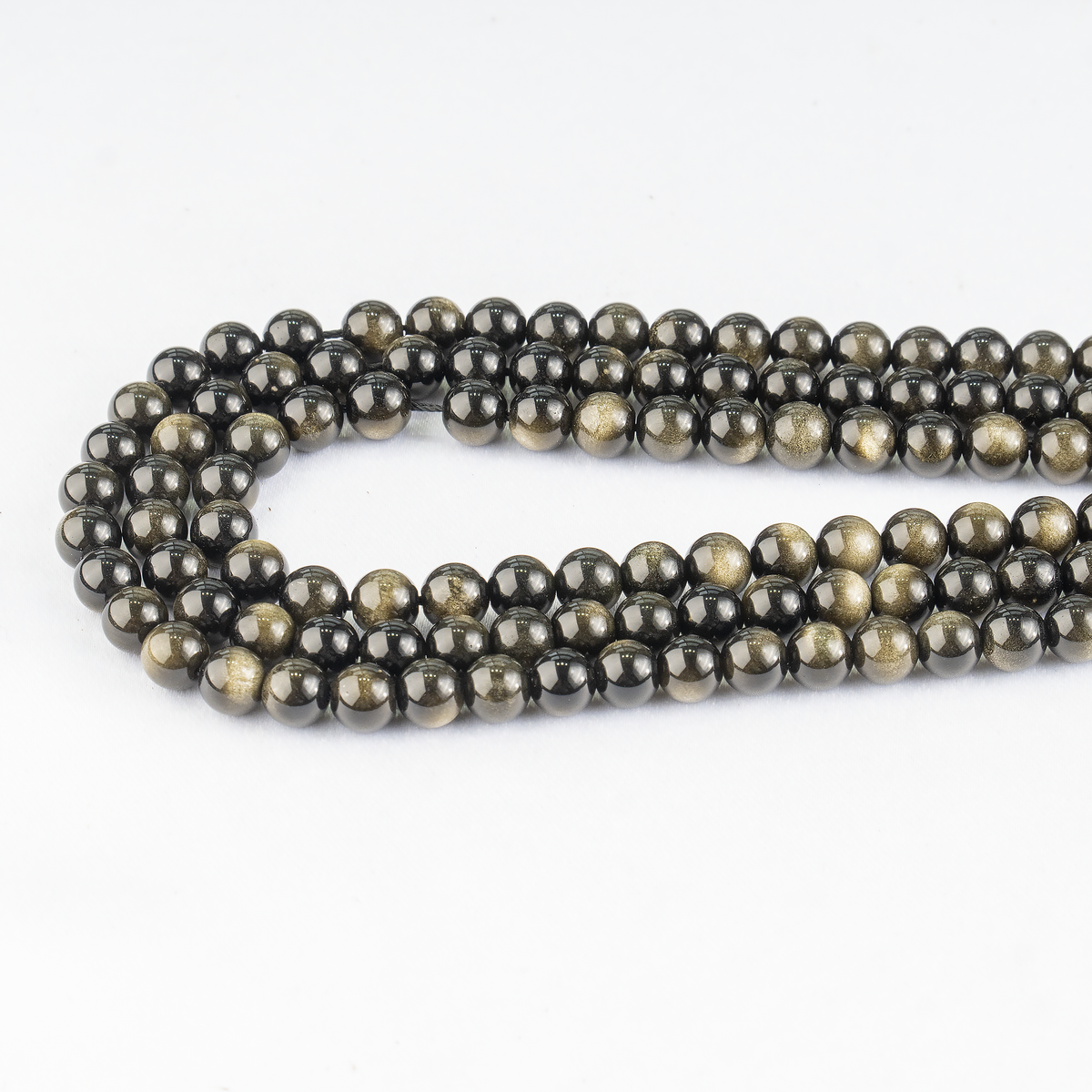 Golden Obsidian Beads, Natural Round Crystal Beads 4mm to 12mm
