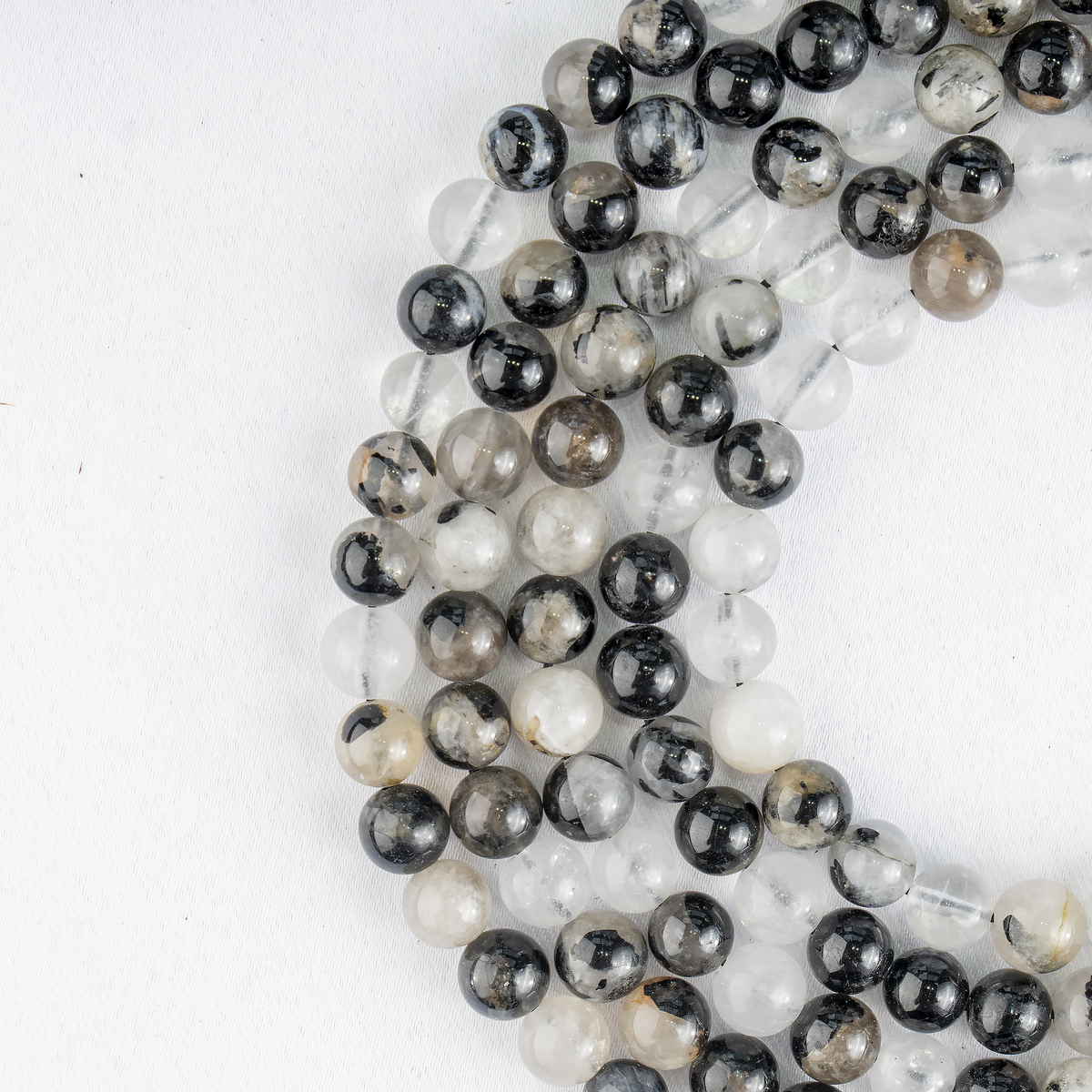 Black Rutile Beads, Natural Round Crystal Beads 6mm to 12mm