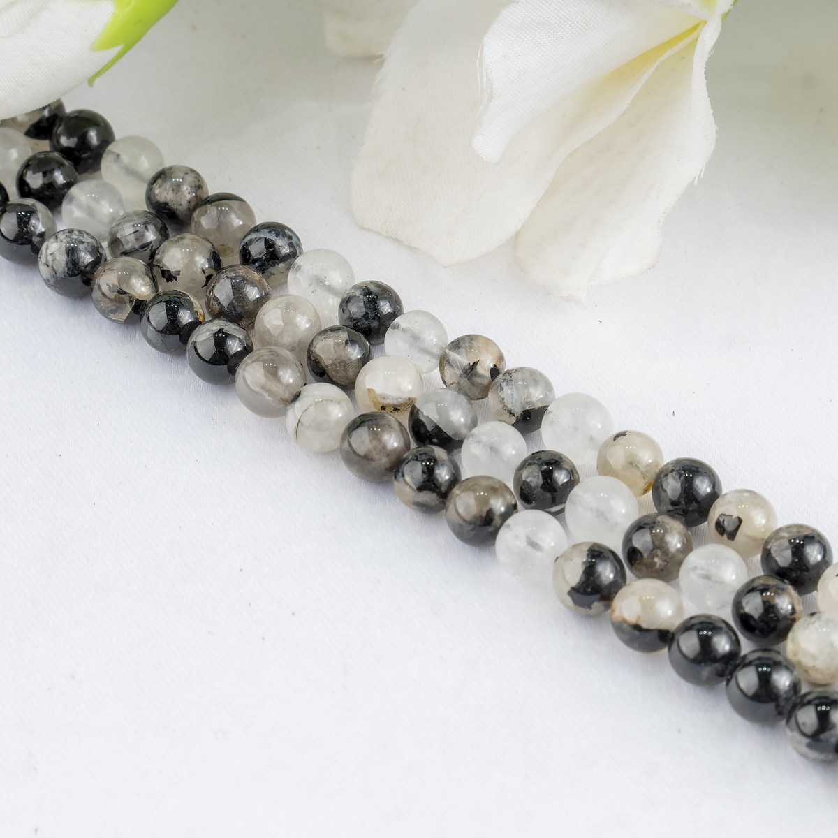 Black Rutile Beads, Natural Round Crystal Beads 6mm to 12mm