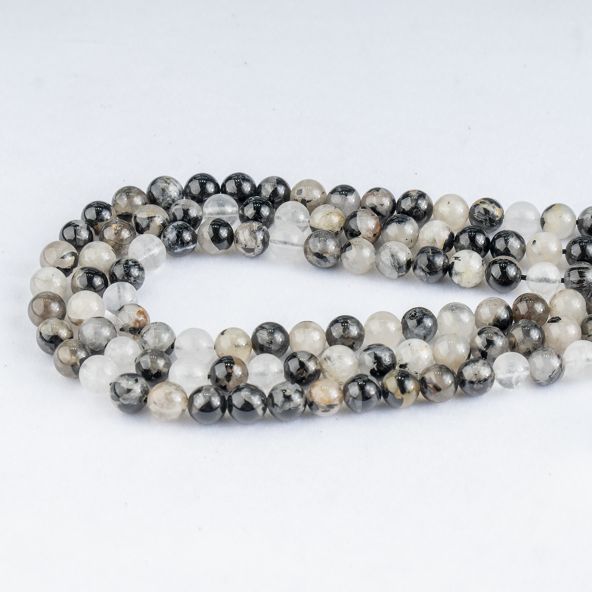Black Rutile Beads, Natural Round Crystal Beads 6mm to 12mm