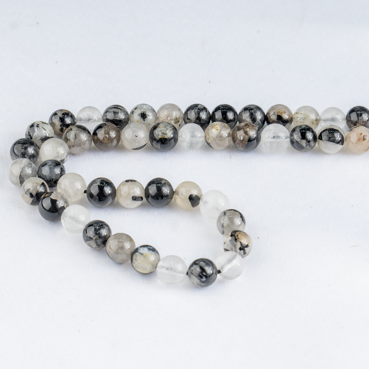 Black Rutile Beads, Natural Round Crystal Beads 6mm to 12mm